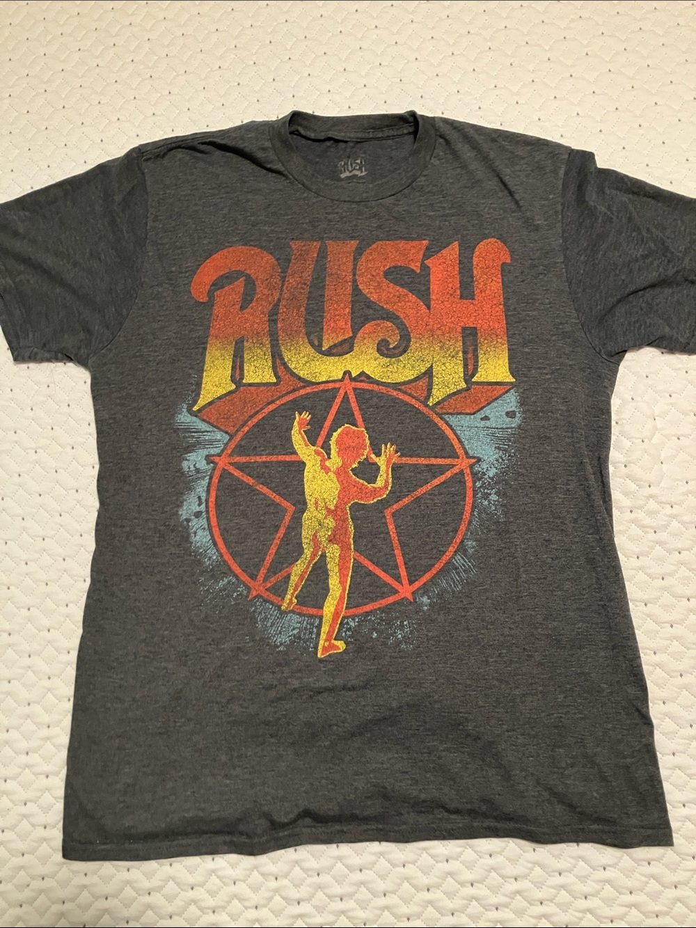 Rush Charcoal Gray Graphic Band Tee